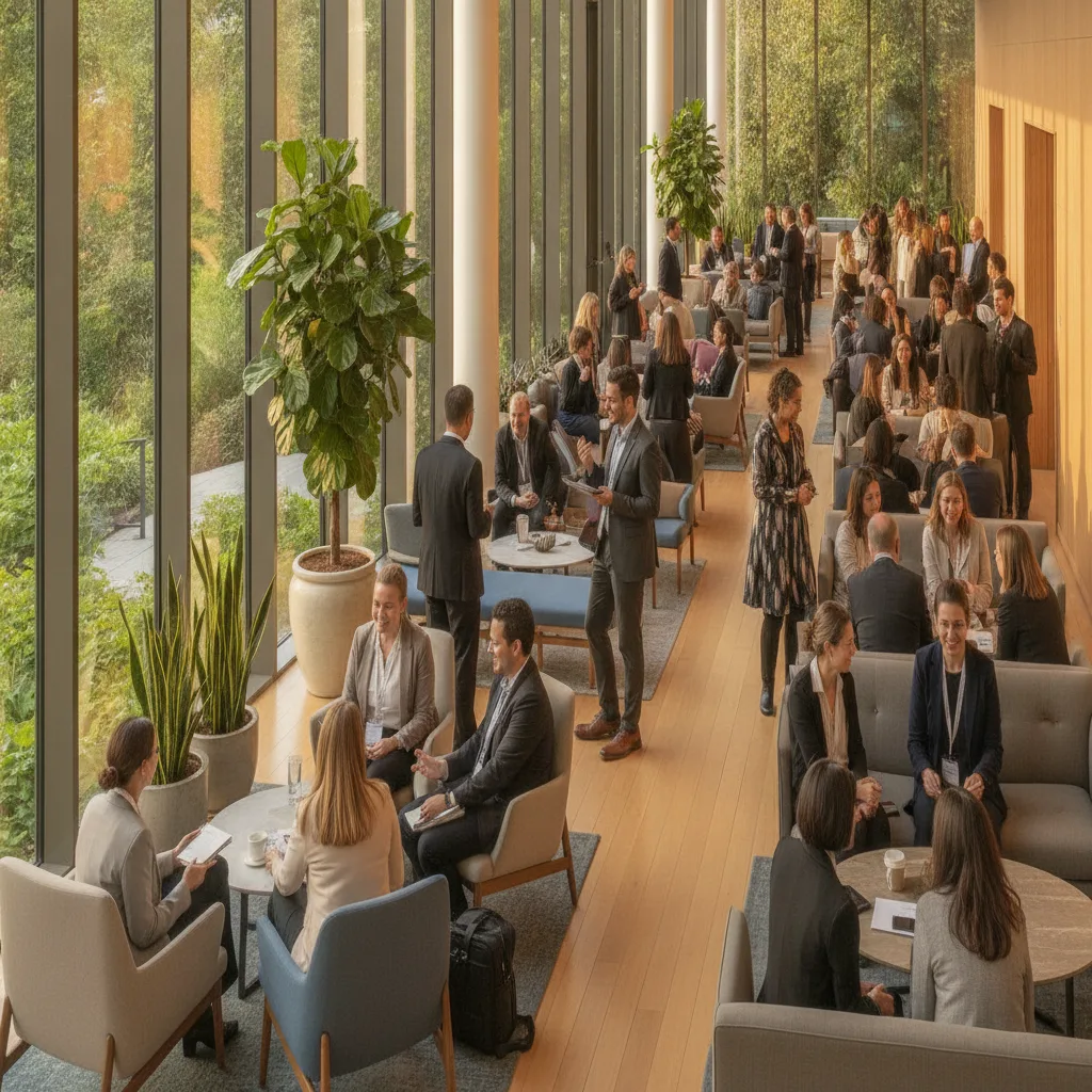 Networking sessions connect practitioners across nutrition, fitness, mental health, and sleep science.
