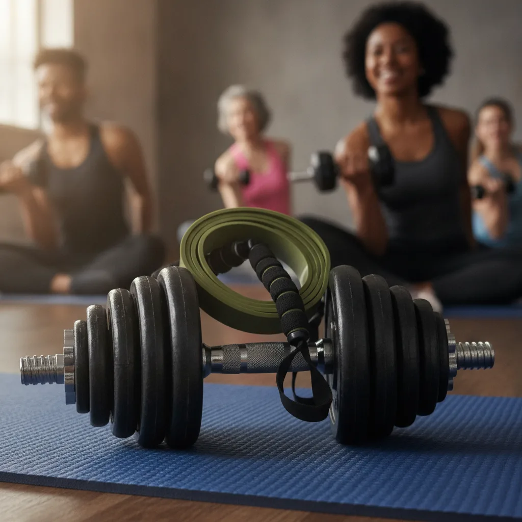 Simple, well-chosen equipment is enough to start a safe strength routine at home.